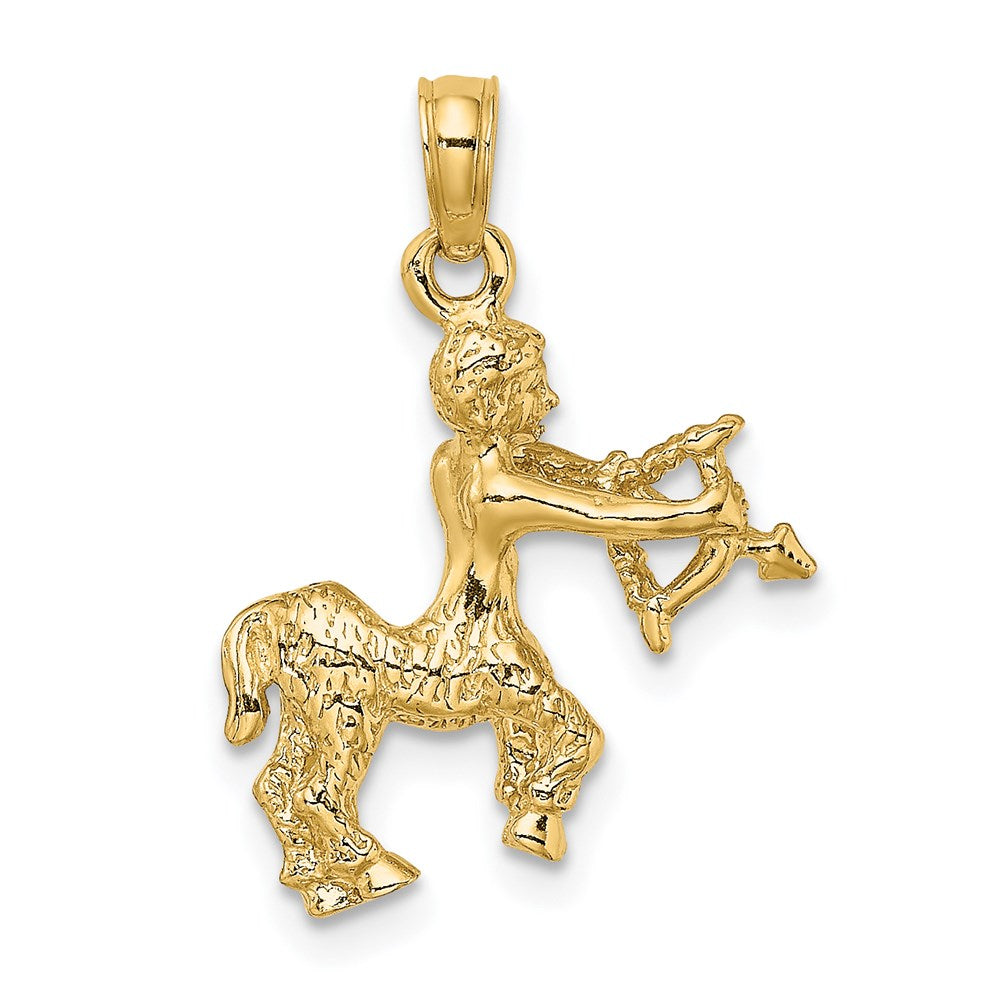 Million Charms 14K Yellow Gold Themed 3-D Sagittarius Zodiac Charm