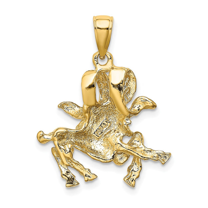 Million Charms 14K Yellow Gold Themed Large Aries Zodiac Charm
