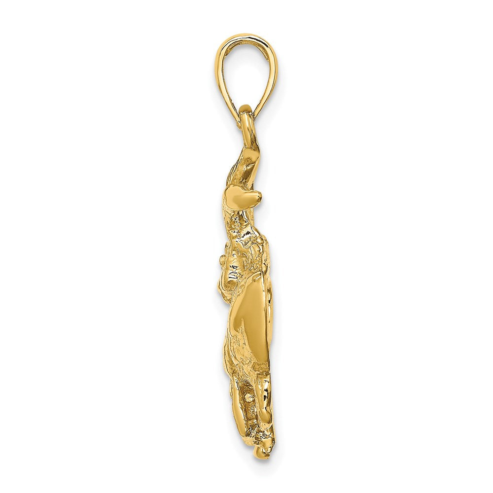 Million Charms 14K Yellow Gold Themed Large Taurus Zodiac Charm