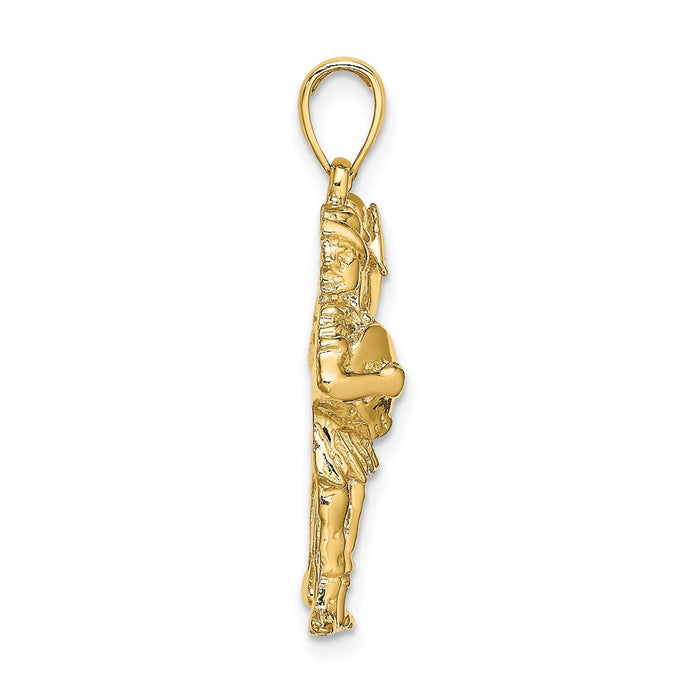 Million Charms 14K Yellow Gold Themed Large Gemini Zodiac Charm