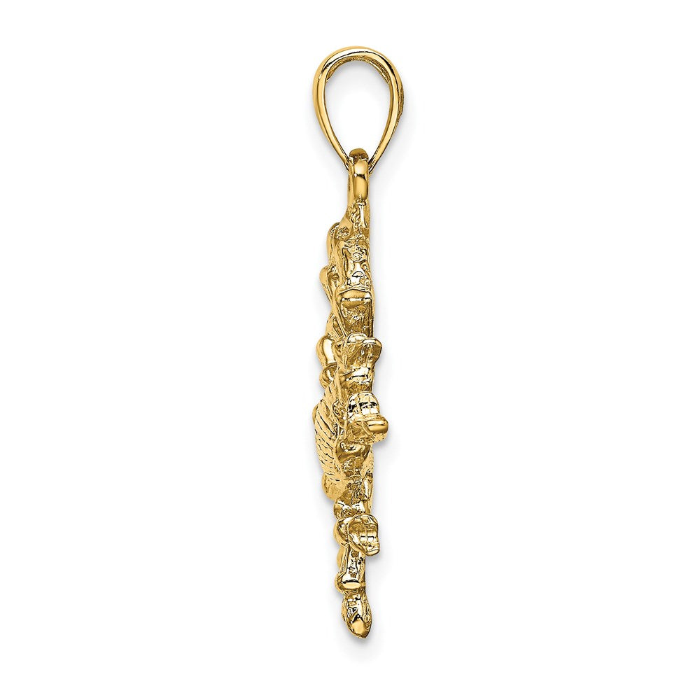 Million Charms 14K Yellow Gold Themed Large Cancer Zodiac Charm