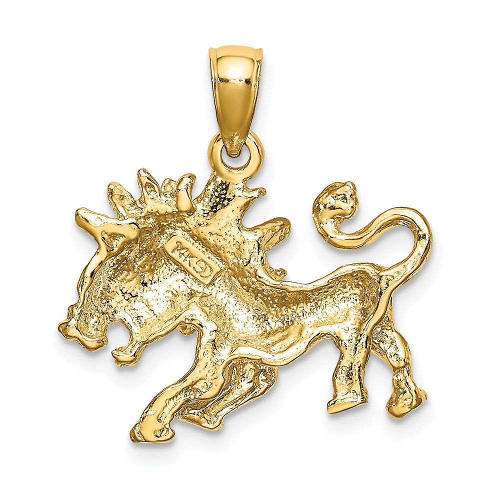 Million Charms 14K Yellow Gold Themed Large Leo Zodiac Charm