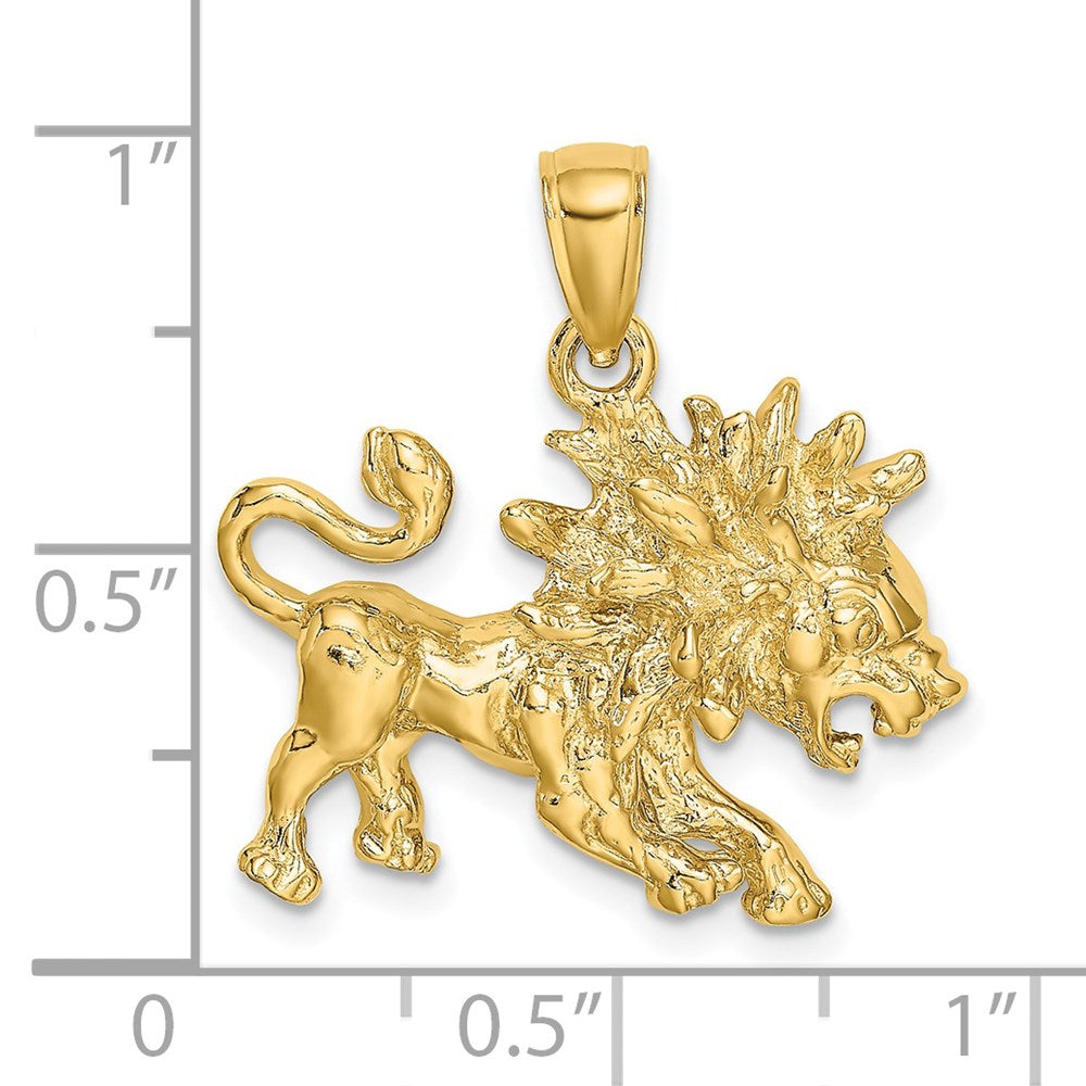 Million Charms 14K Yellow Gold Themed Large Leo Zodiac Charm