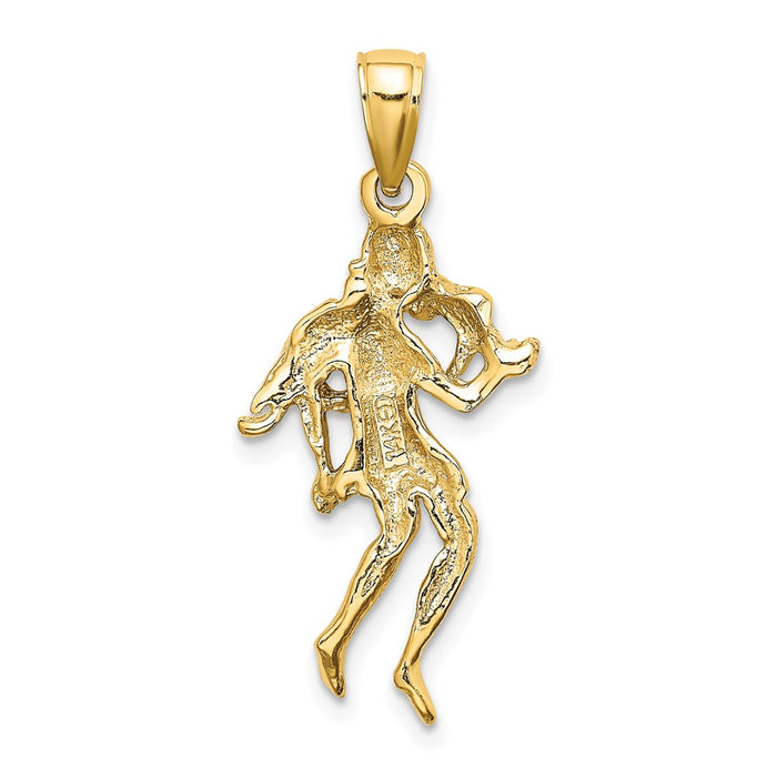 Million Charms 14K Yellow Gold Themed Large Virgo Zodiac Charm