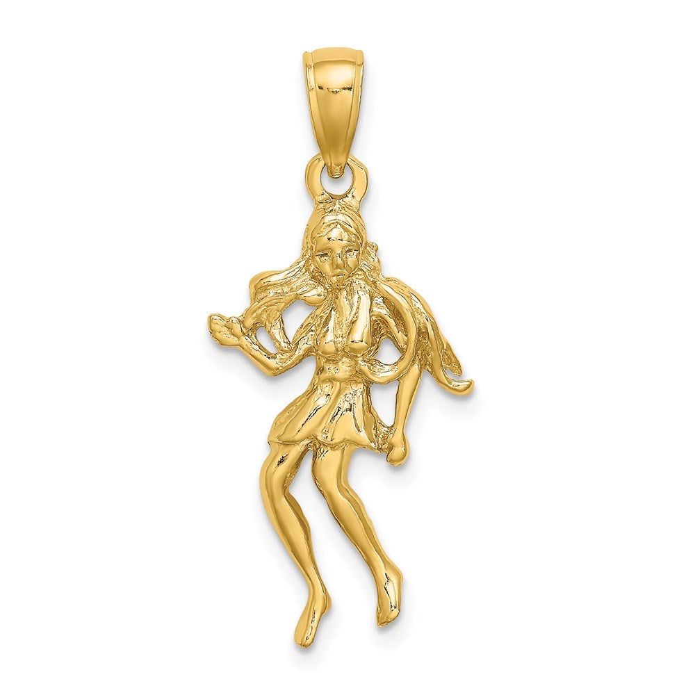 Million Charms 14K Yellow Gold Themed Large Virgo Zodiac Charm