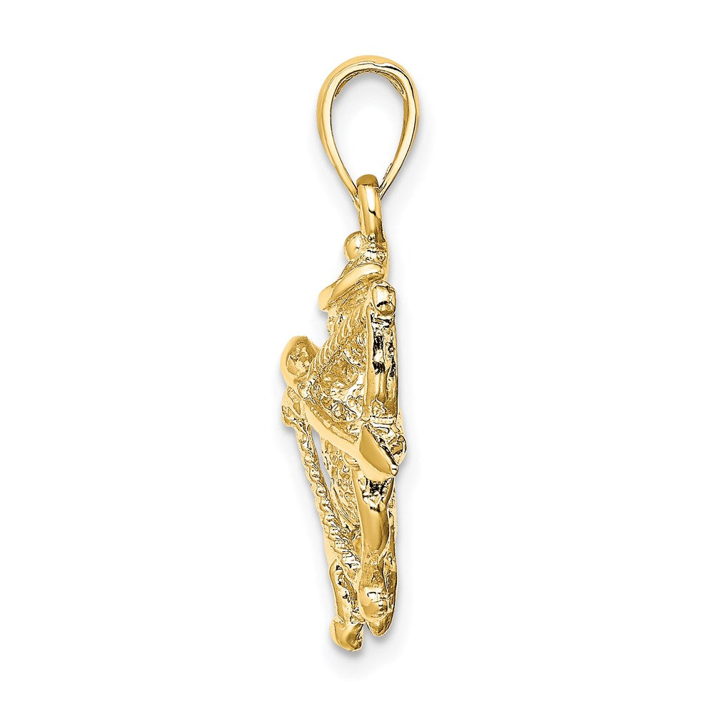 Million Charms 14K Yellow Gold Themed Large Sagittarius Zodiac Charm