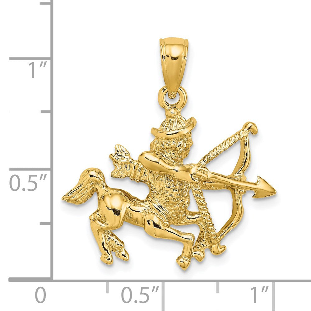 Million Charms 14K Yellow Gold Themed Large Sagittarius Zodiac Charm