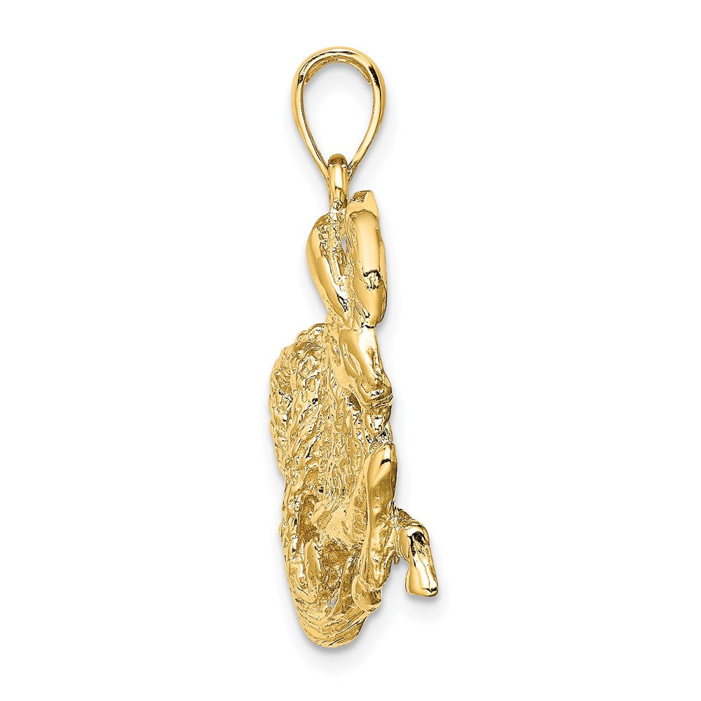 Million Charms 14K Yellow Gold Themed Large Capricorn Zodiac Charm