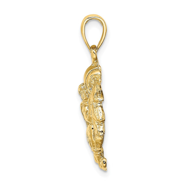 Million Charms 14K Yellow Gold Themed Large Aquarius Zodiac Charm