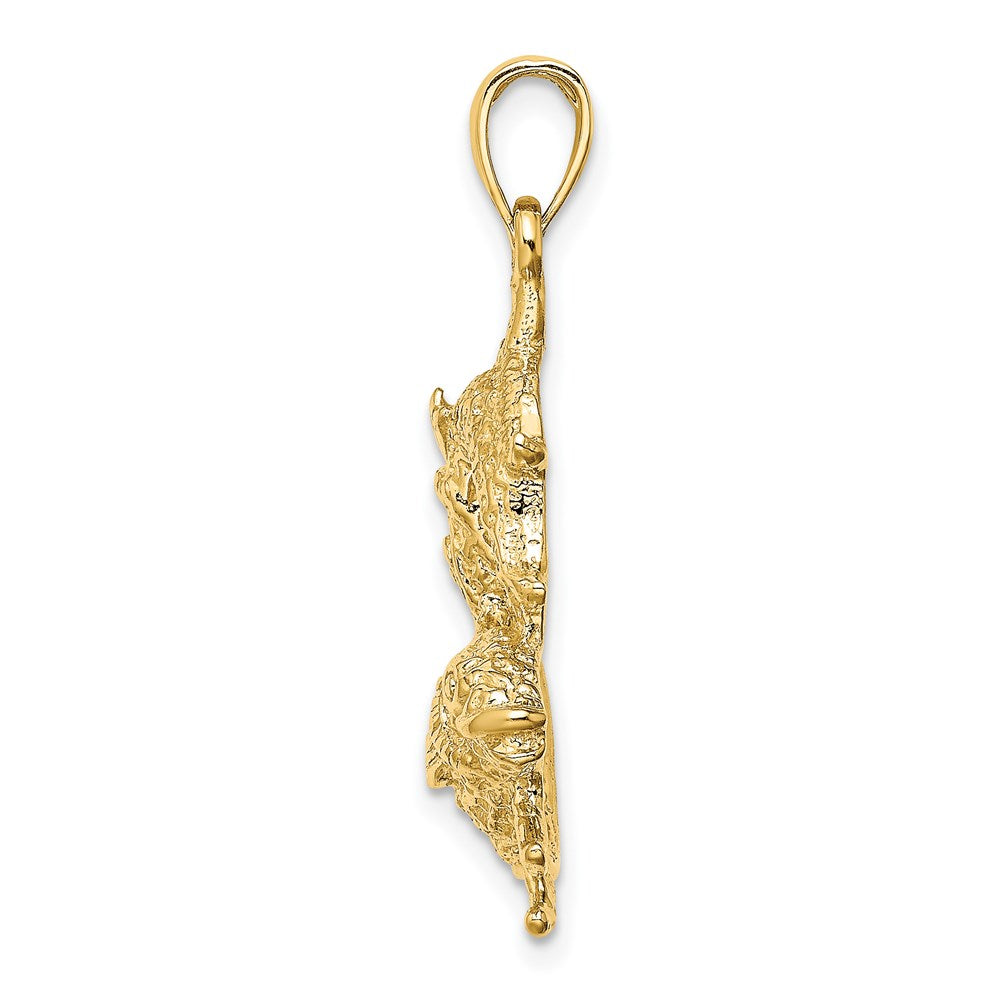 Million Charms 14K Yellow Gold Themed Large Pisces Zodiac Charm