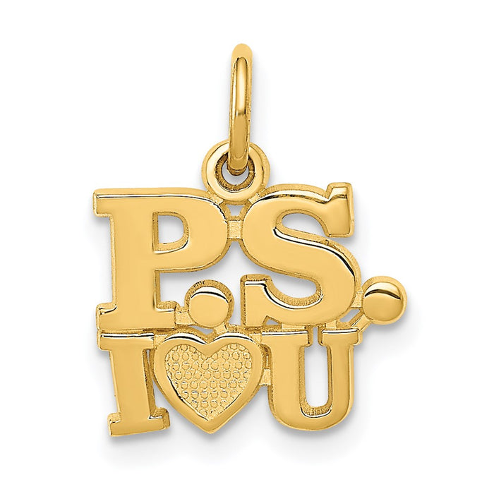 Million Charms 14K Yellow Gold Themed P.S. I Love You Charm