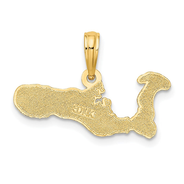 Million Charms 14K Yellow Gold Themed Grand Cayman Island Charm