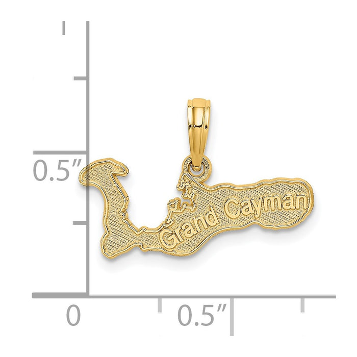 Million Charms 14K Yellow Gold Themed Grand Cayman Island Charm