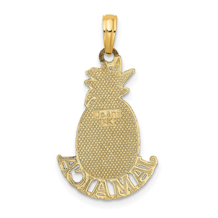 Million Charms 14K Yellow Gold Themed Jamaica Pineapple Charm