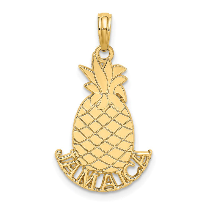 Million Charms 14K Yellow Gold Themed Jamaica Pineapple Charm