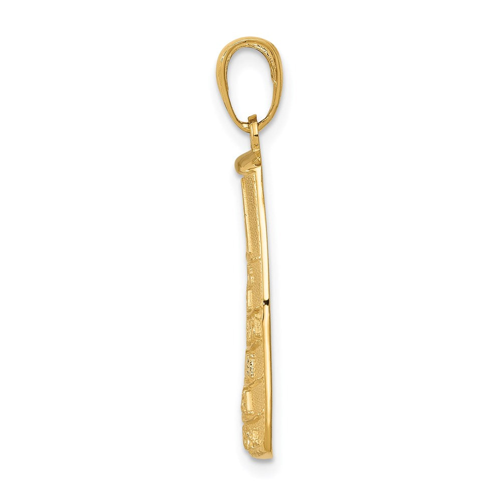 Million Charms 14K Yellow Gold Themed Southern Most Point Usa Key West Pendant