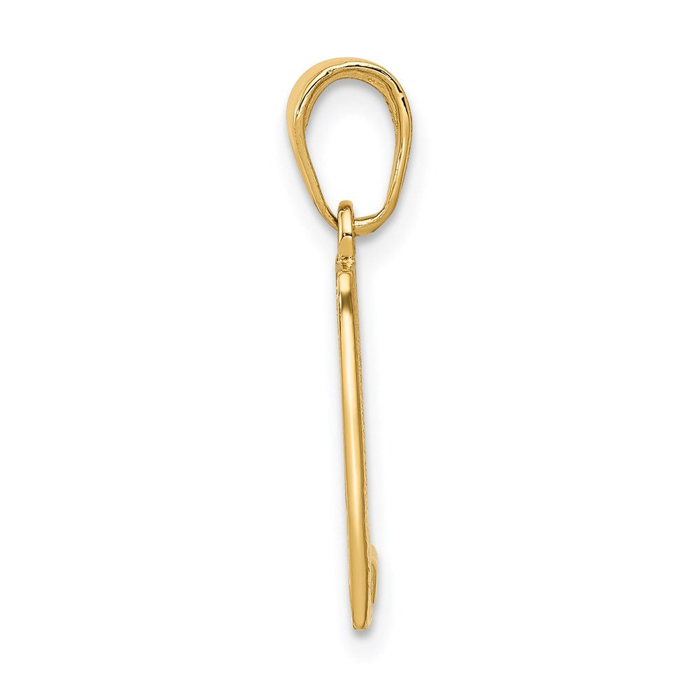 Million Charms 14K Yellow Gold Themed Mile 0 Key West Mile Marker Pendant