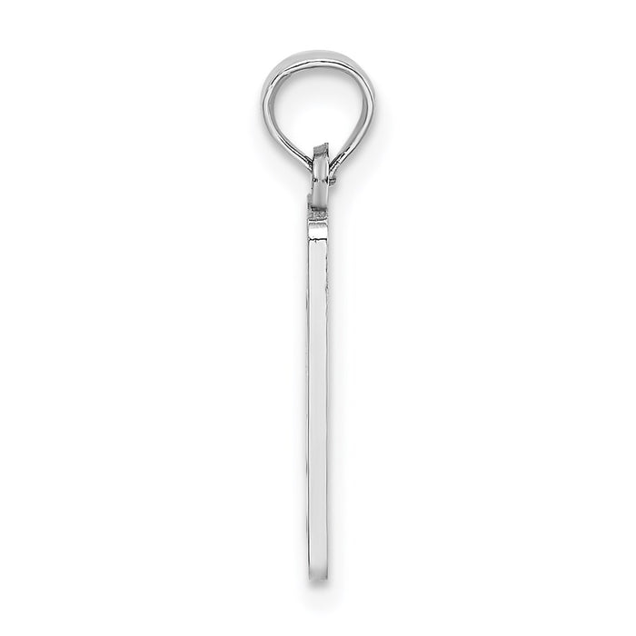 Million Charms 14K White Gold Themed Mile Marker 0 / Key West Charm