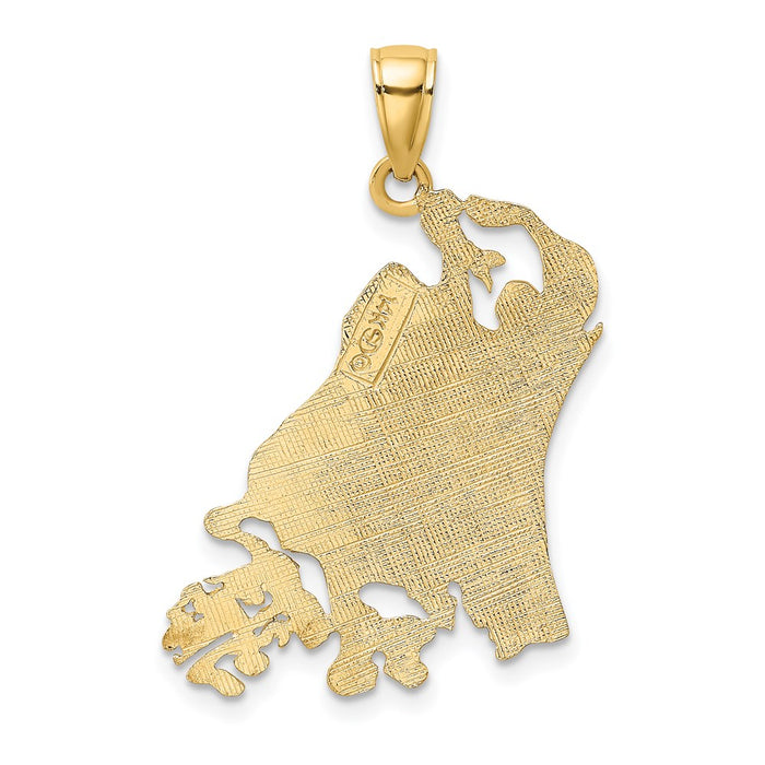 Million Charms 14K Yellow Gold Themed Cut Out Marco Island Charm