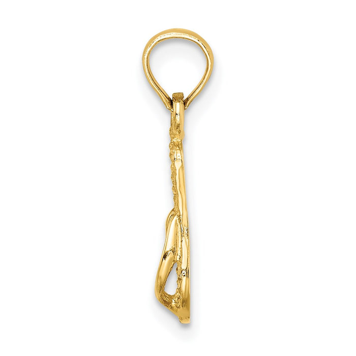Million Charms 14K Yellow Gold Themed Myrtle Beach Single Flip-Flop Charm