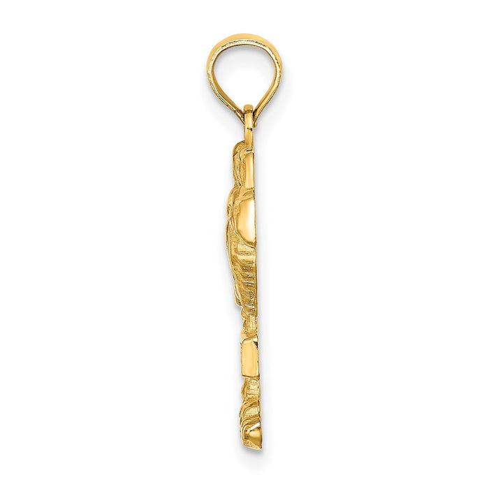 Million Charms 14K Yellow Gold Themed Sanibel On Palm Tree Charm