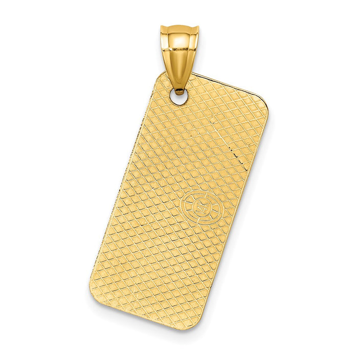 Million Charms 14K Yellow Gold Themed Sanibel Florida License Plate Charm