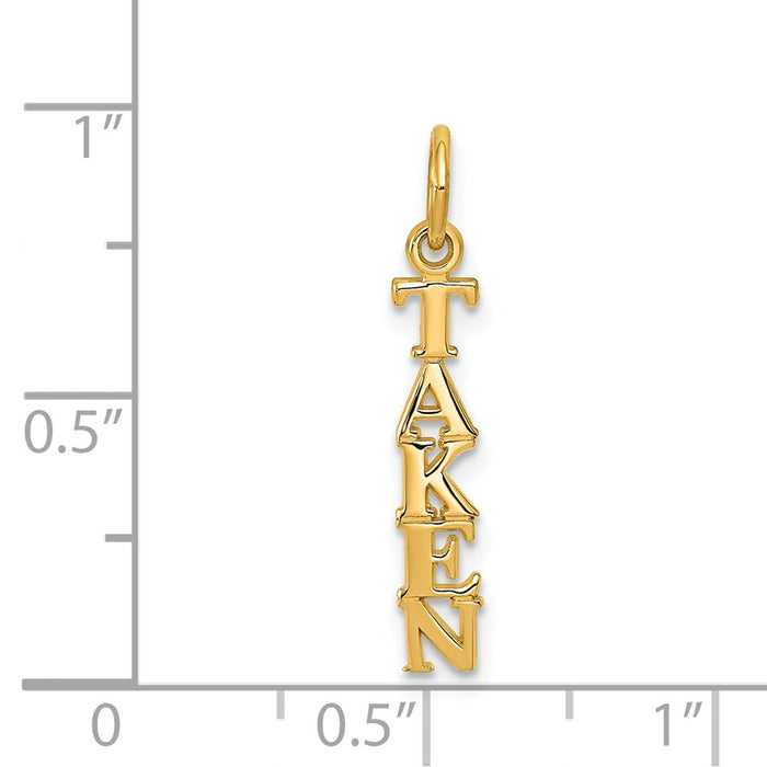 Million Charms 14K Yellow Gold Themed Polished Taken Charm