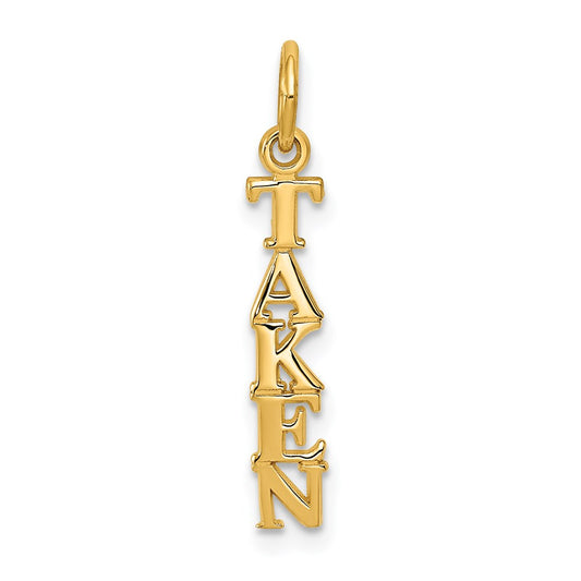 Million Charms 14K Yellow Gold Themed Polished Taken Charm