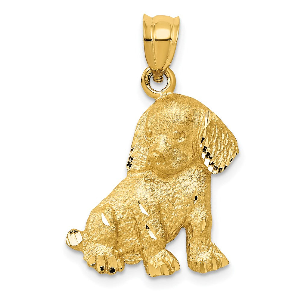 Million Charms 14K Yellow Gold Themed Dog Charm