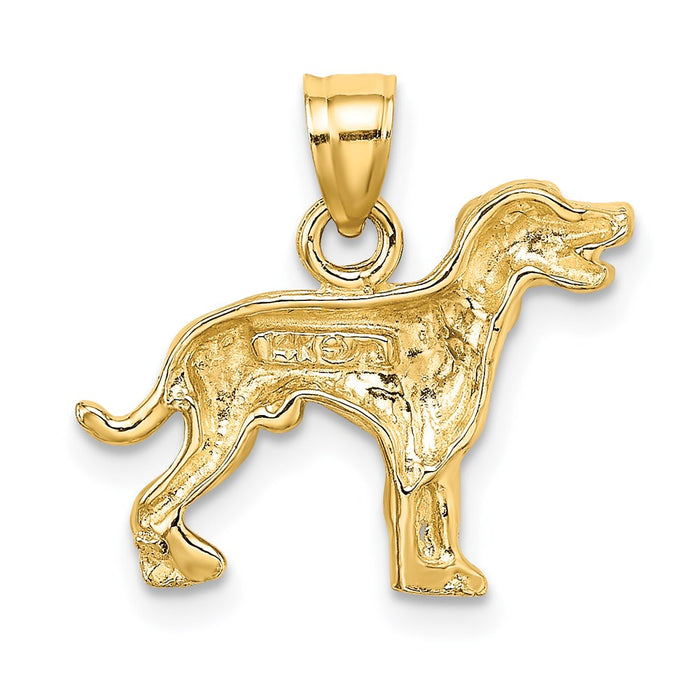Million Charms 14K Yellow Gold Themed Dalmatian Dog Charm