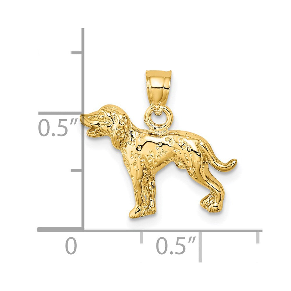 Million Charms 14K Yellow Gold Themed Dalmatian Dog Charm