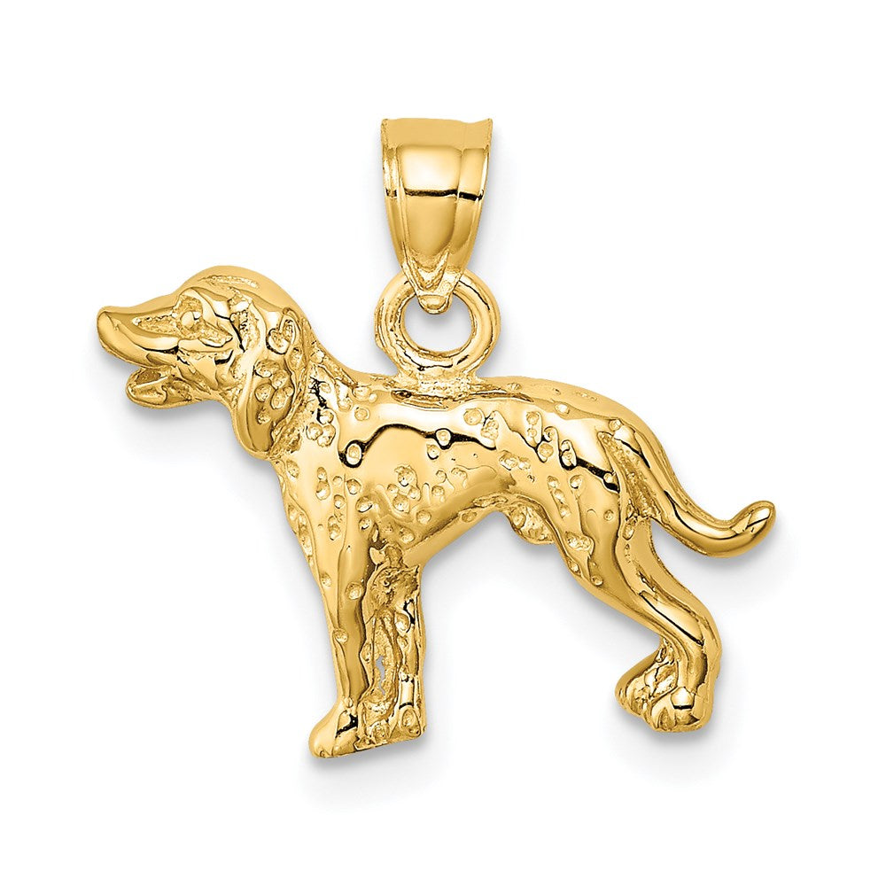 Million Charms 14K Yellow Gold Themed Dalmatian Dog Charm