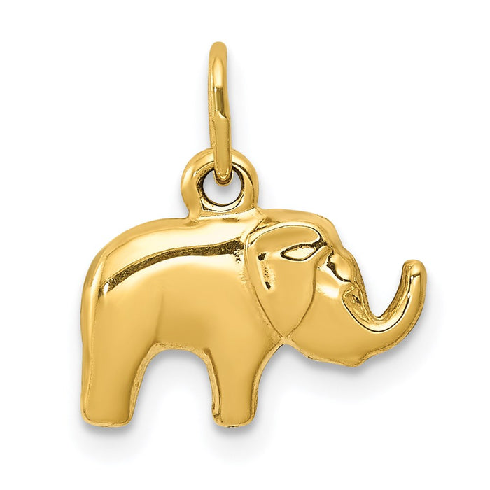 Million Charms 14K Yellow Gold Themed Elephant Charm