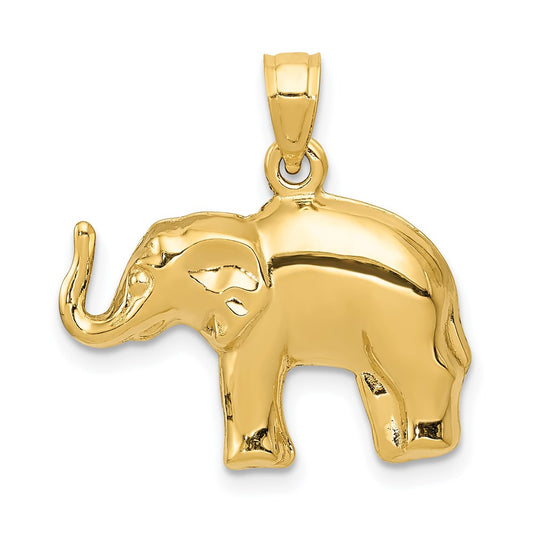 Million Charms 14K Yellow Gold Themed Elephant Pendant