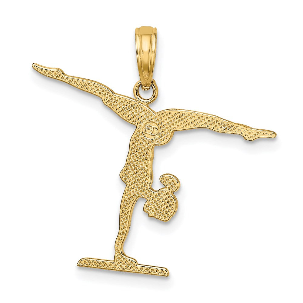 Million Charms 14K Yellow Gold Themed Gymnastics Floor Charm