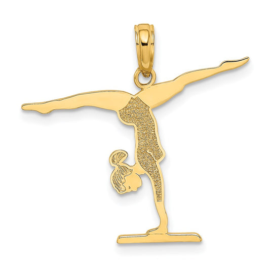 Million Charms 14K Yellow Gold Themed Gymnastics Floor Charm