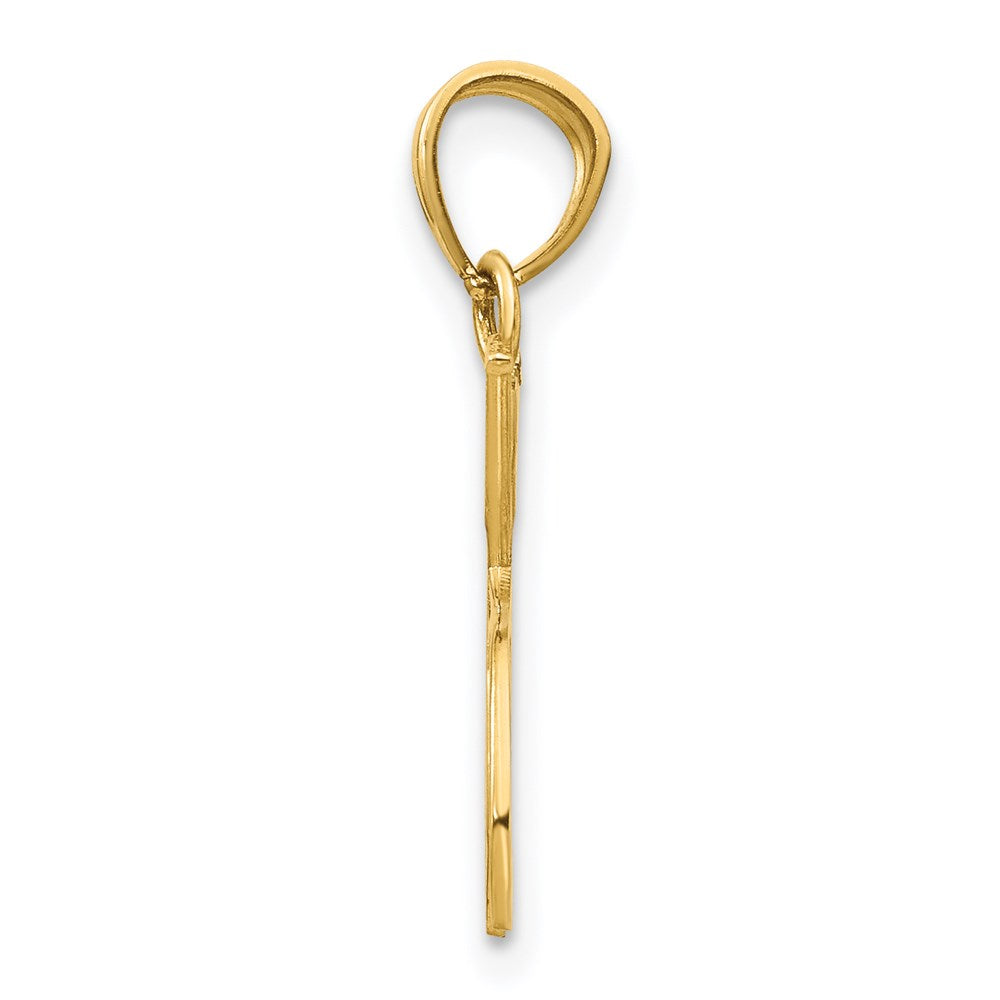 Million Charms 14K Yellow Gold Themed Double Sports Tennis Racquet Charm