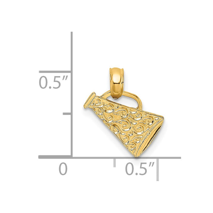 Million Charms 14K Yellow Gold Themed Megaphone With Handle Charm