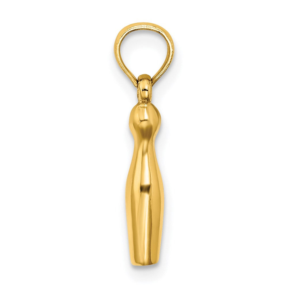 Million Charms 14K Yellow Gold Themed 3-D Bowling Charm
