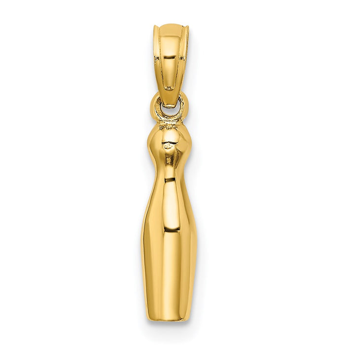 Million Charms 14K Yellow Gold Themed 3-D Bowling Charm