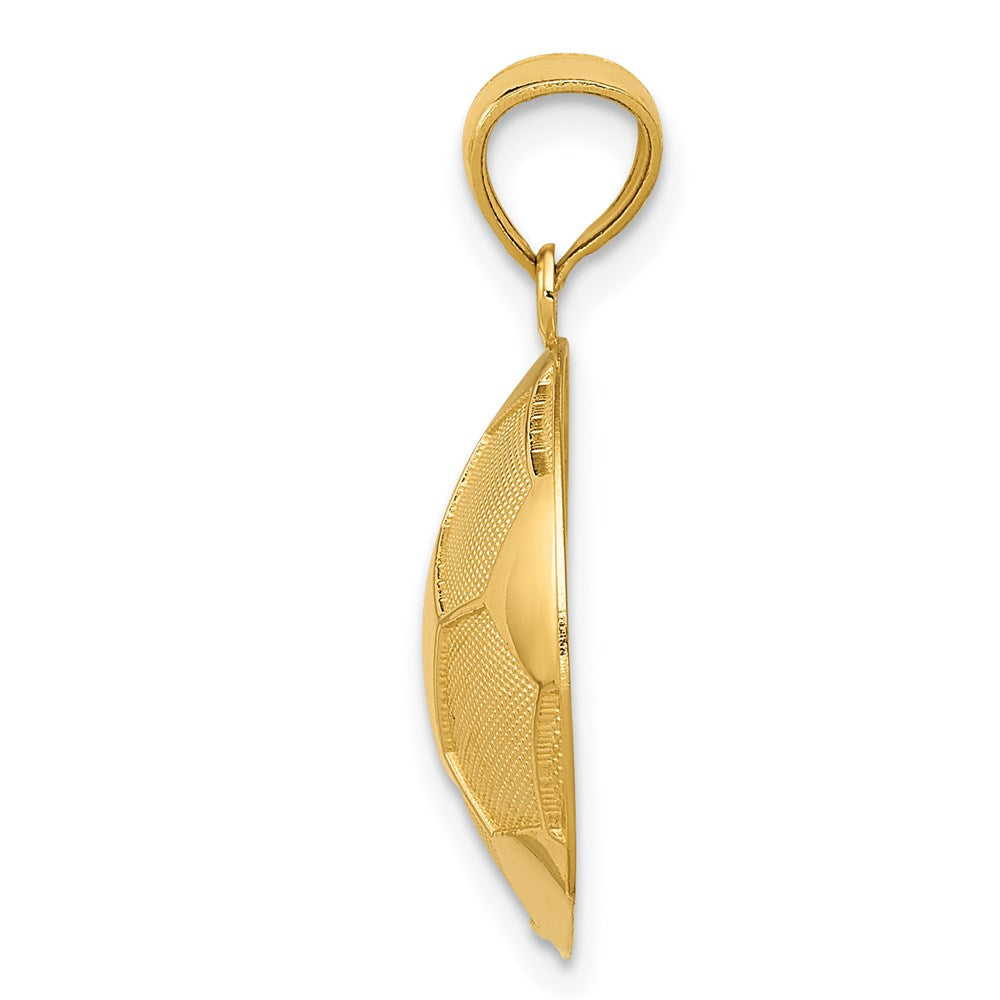 Million Charms 14K Yellow Gold Themed Sports Soccer Ball Pendant
