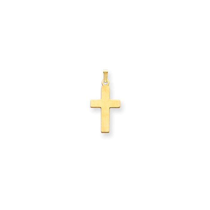 Million Charms 14K Yellow Gold Themed Polished Relgious Cross Charm