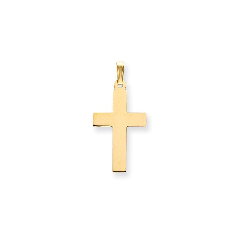 Million Charms 14K Yellow Gold Themed Polished Relgious Cross Charm