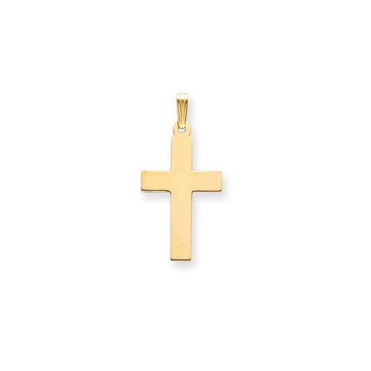 Million Charms 14K Yellow Gold Themed Polished Relgious Cross Charm