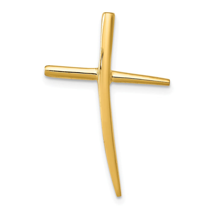 Million Charms 14K Yellow Gold Themed Polished Relgious Cross Pendant