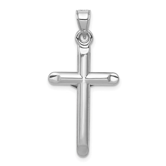 Million Charms 14K White Gold Themed Relgious Crucifix Pendant