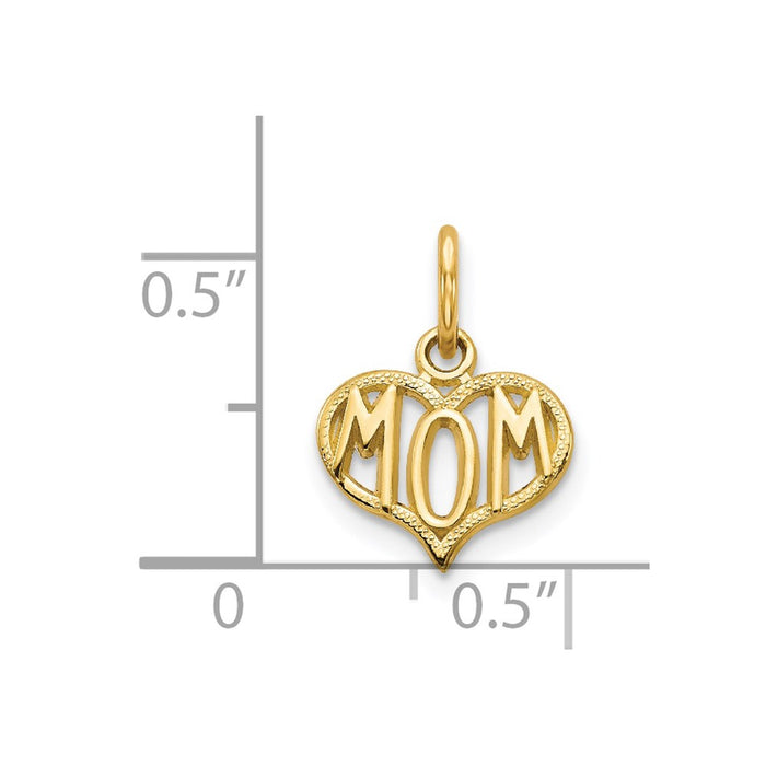 Million Charms 14K Yellow Gold Themed Mom Charm