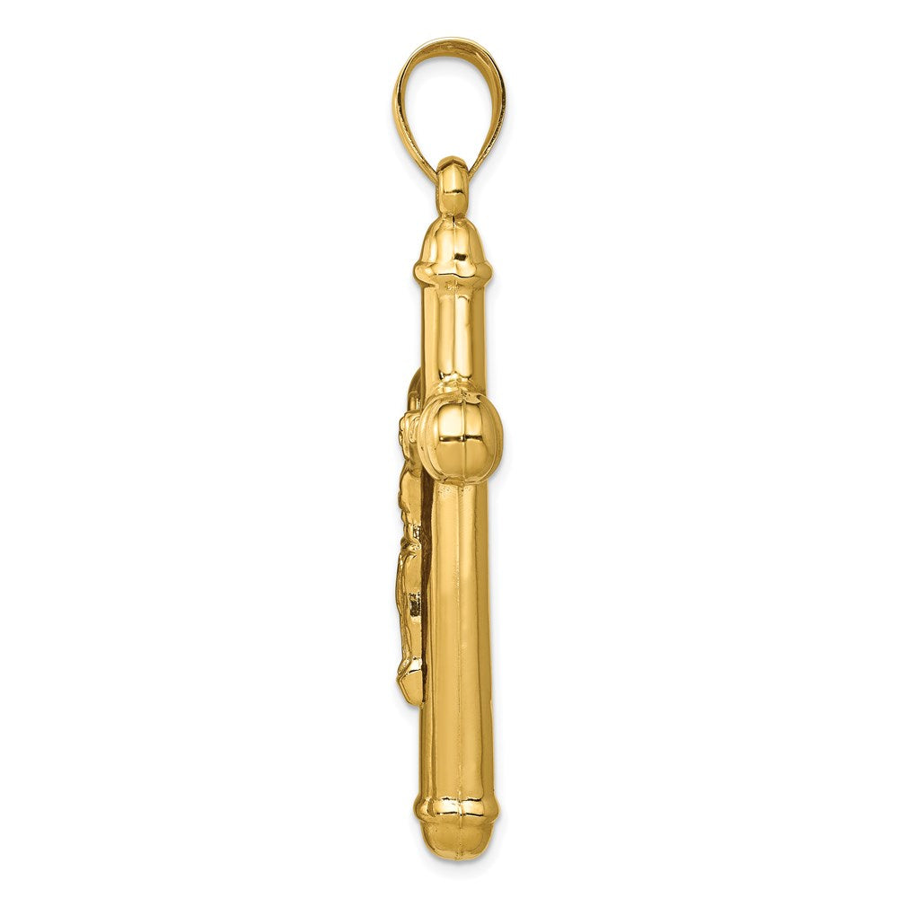 Million Charms 14K Yellow Gold Themed Reversible Relgious Crucifix /Relgious Cross Pendant
