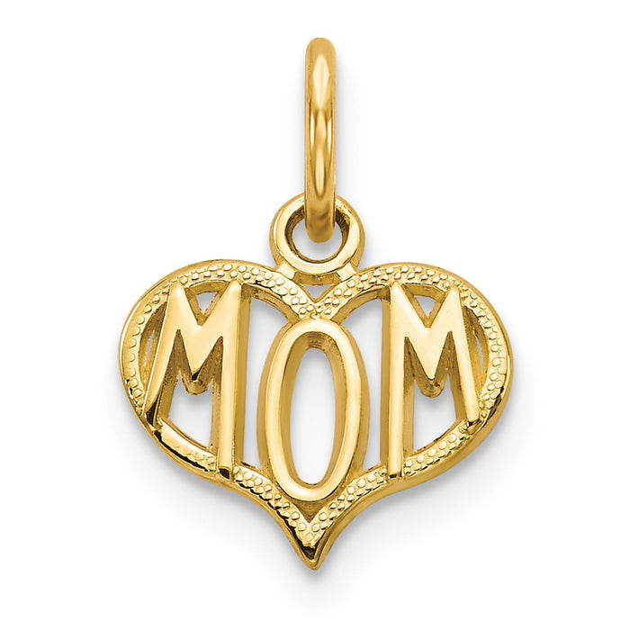 Million Charms 14K Yellow Gold Themed Mom Charm