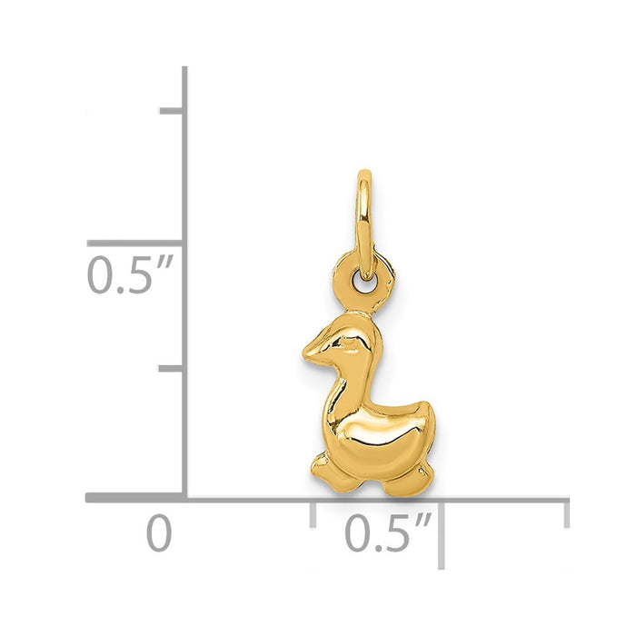 Million Charms 14K Yellow Gold Themed Duck Charm